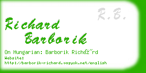 richard barborik business card